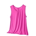 thumbnail image 3 of Asxite Tank Tops for Women Plus Size Sleeveless Solid Color Round Neck Pleated Wide Strap Casual Blouse, 3 of 7