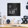thumbnail image 6 of Luxe Metal Art 'Eat, Drink, Enjoy ' by Jaxn Blvd., Metal Wall Art, 12"x12", 6 of 9
