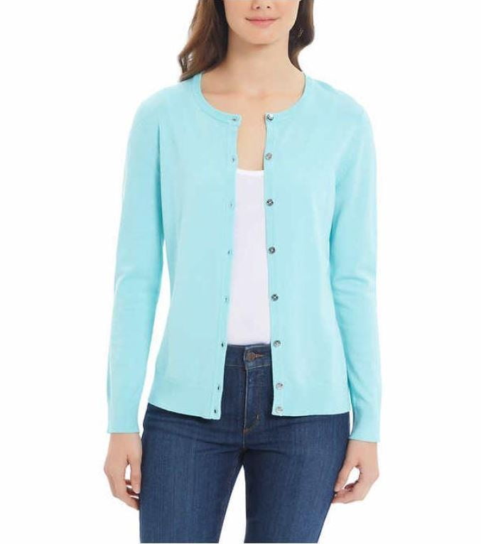 Jones New York Womens Classic Cardigan 