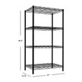thumbnail image 3 of Home Basics 4 Tier Steel Wire Shelf Freestanding, Black (2 Pack), 3 of 5