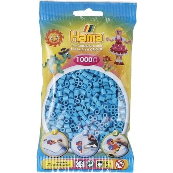 Hama Beads Ice Blue (1000 Midi Perler Beads)