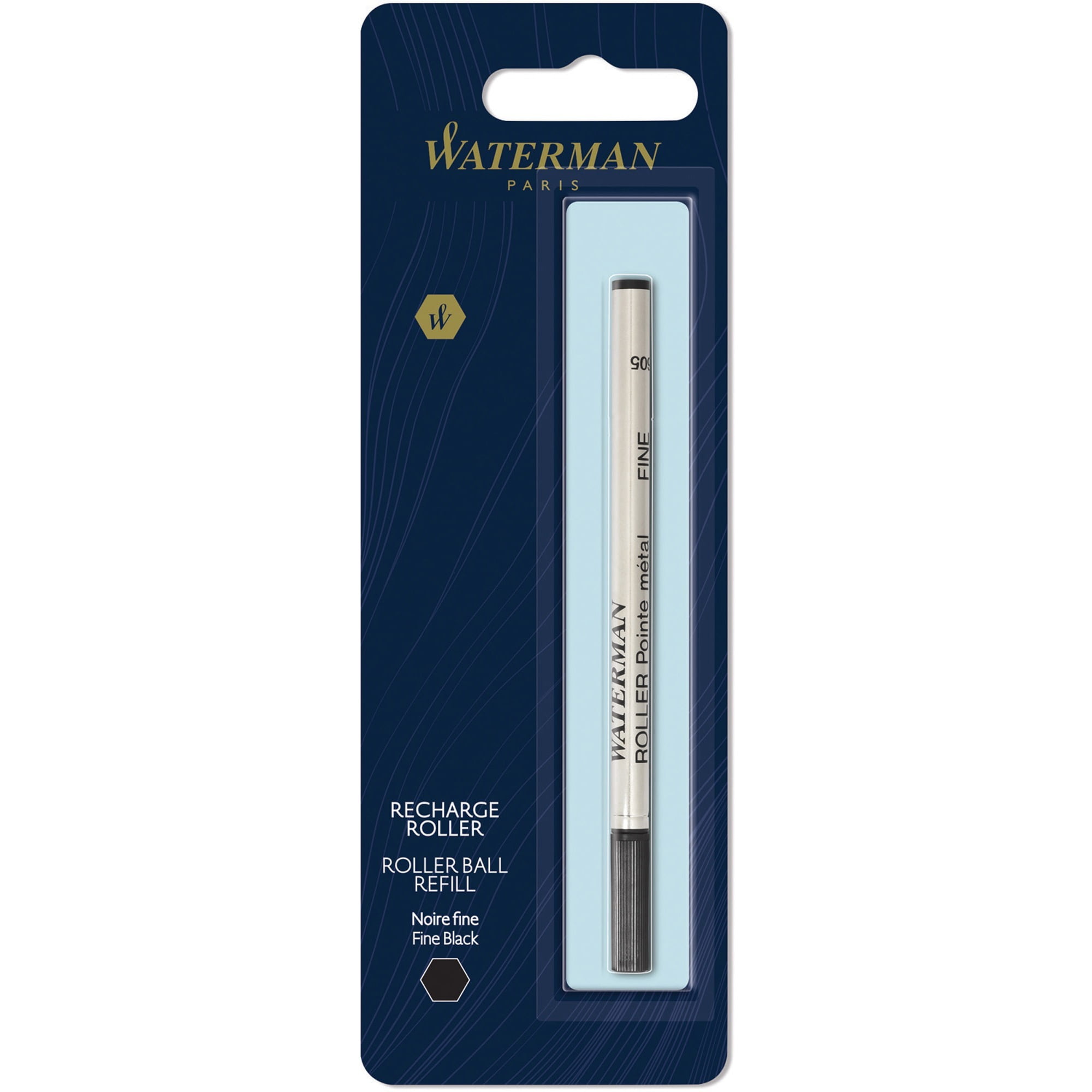 Waterman, WAT1964019, Fine Point Rollerball Pen Refill, 1 Each