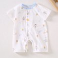thumbnail image 2 of THDHVS Newborn Casual Outfits,Summer Onesies Jumpsuit for Newborn ,Kid Summer Thin Newborn Print Round Neck Short Sleeve Short SuitRompers Blue 12-18 Months, 2 of 3