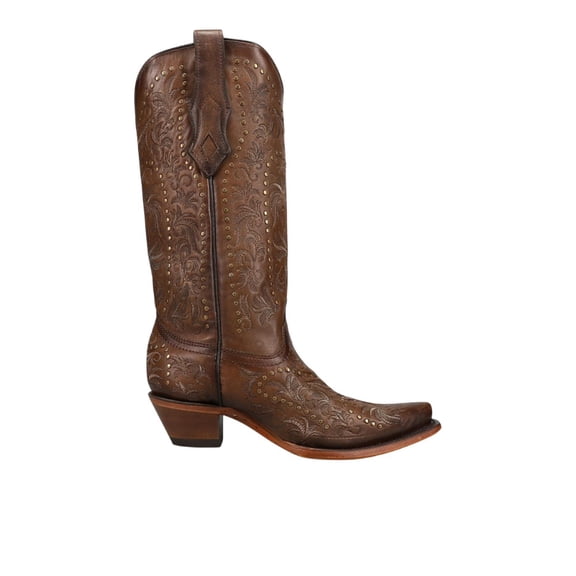 Corral Boots Womens Maple Embroidered Studded Snip Toe Cowboy Mid Calf Boo