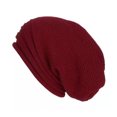 thumbnail image 5 of comerut Unisex Fall Winter Hat Baggy Solid Color No Brim Knitted Elastic Soft Warm Regular Fit Washable Warm Cozy Windproof Women Men Cap Beanie, 5 of 8