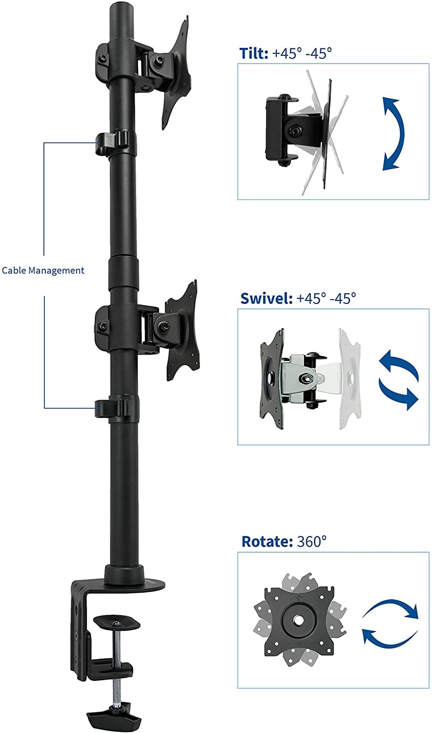 VIVO Dual Computer Monitor Desk Mount 