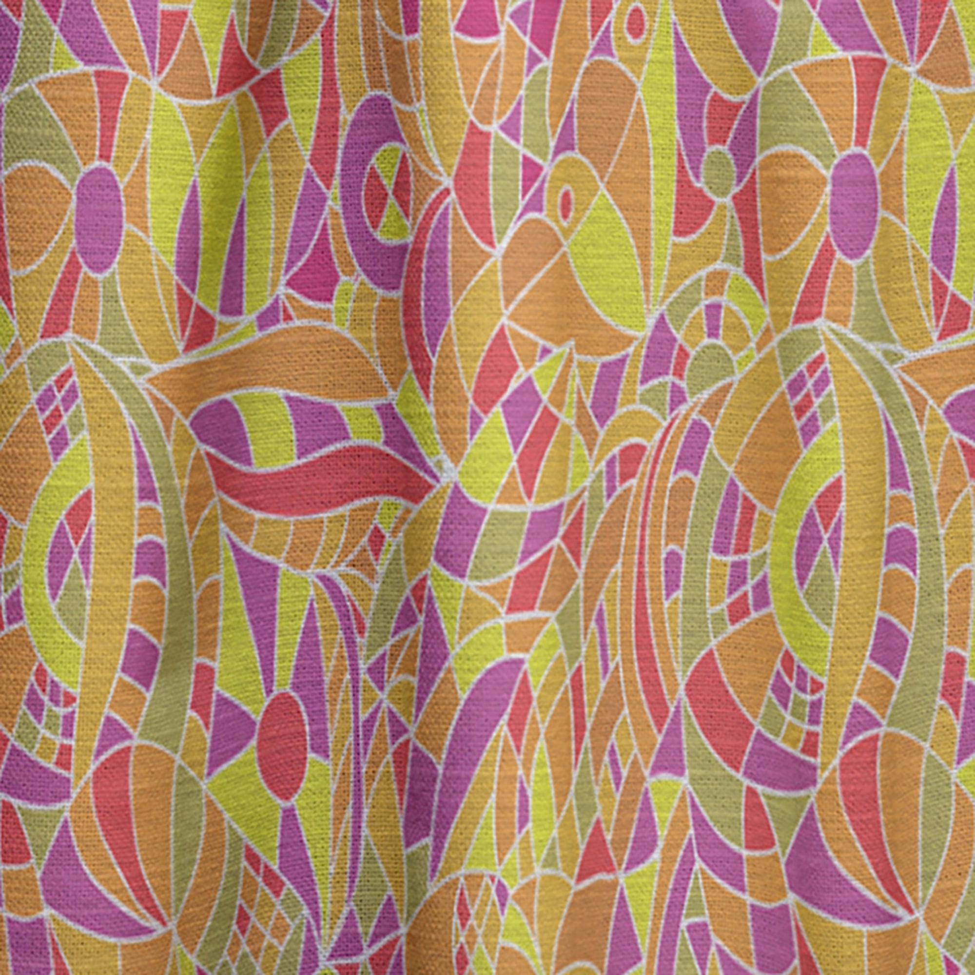 Designart 'Colorful Geomatric Pattern' Modern & Contemporary Curtain Panel