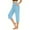 502_Light Blue, variant on KALE Leggings for Women Capri High Waisted Cutout Yoga Capris Lightweight Cozy Cropped Pants Solid Soft Pajams Yoga Pants Army Green