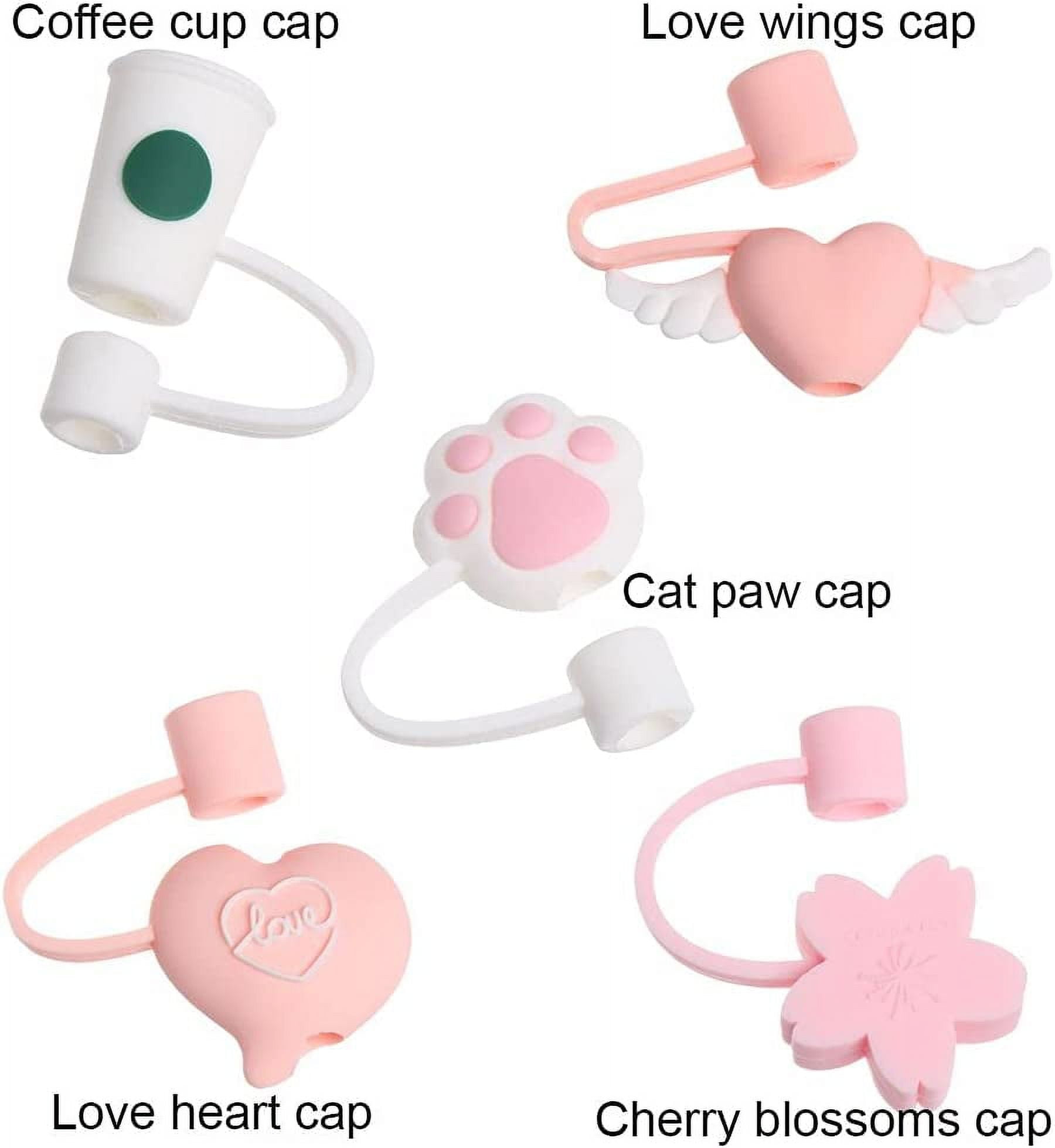 Creative Silicone Straw Tips Cover Reusable Drinking Dust Cap Splash Proof  Plugs Lids Anti Dust Tip Sunflower Cherry Blossom Rainbow Cat Paw For 6 8mm  Straws DD341 From Jamesok, $0.53