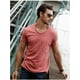 thumbnail image 3 of Camiseta de manga corta AIOPESON 5 piezas marca hombres Casual Color sólido Slim Fit cuello en V 100% algodón AIOPESON Mangas cortas de algodón con cuello en V., 3 of 6