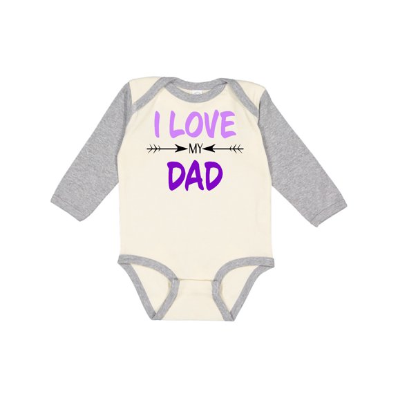 Inktastic I Love my Dad Fathers Day Boys or Girls Long Sleeve Baby Bodysuit