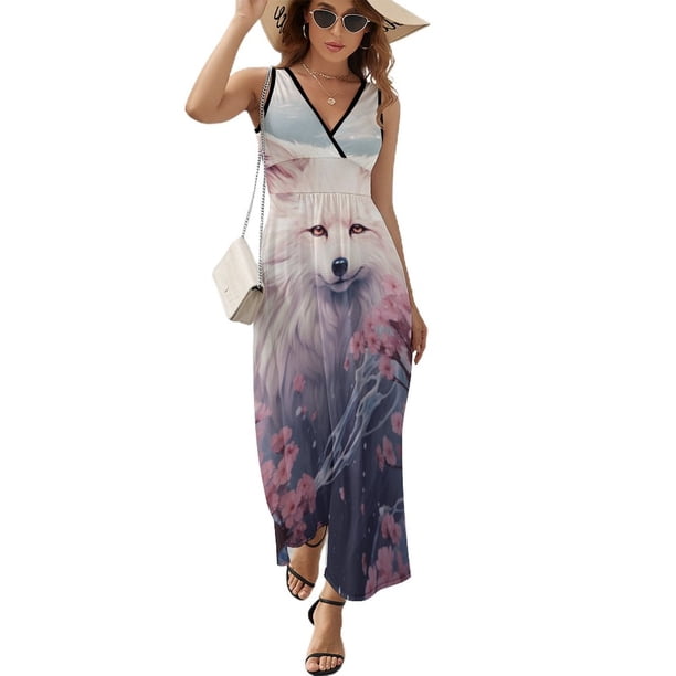 Fox Vestido Sin Mangas Vestidos Para Mujer, Vestido Suelto De Verano 2025