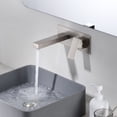 thumbnail image 3 of Wall Mount Bathroom Sink Faucet Brushed Nickel Basin Faucet with Rough-in Valve Sumerain, 3 of 7