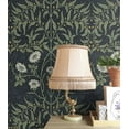 thumbnail image 6 of NextWall Stenciled Floral Peel and Stick Wallpaper (Navy & Sage), 6 of 9