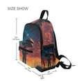 thumbnail image 3 of FORMRS School Backpack with Front Zippered Pocket 12" Student Travel Daypack, Astronaut at Dawn, 3 of 6