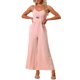 thumbnail image 2 of INSPIRE CHIC Mono de verano sin mangas de corte, smock y pierna ancha para mujer en color rosa M, 2 of 6