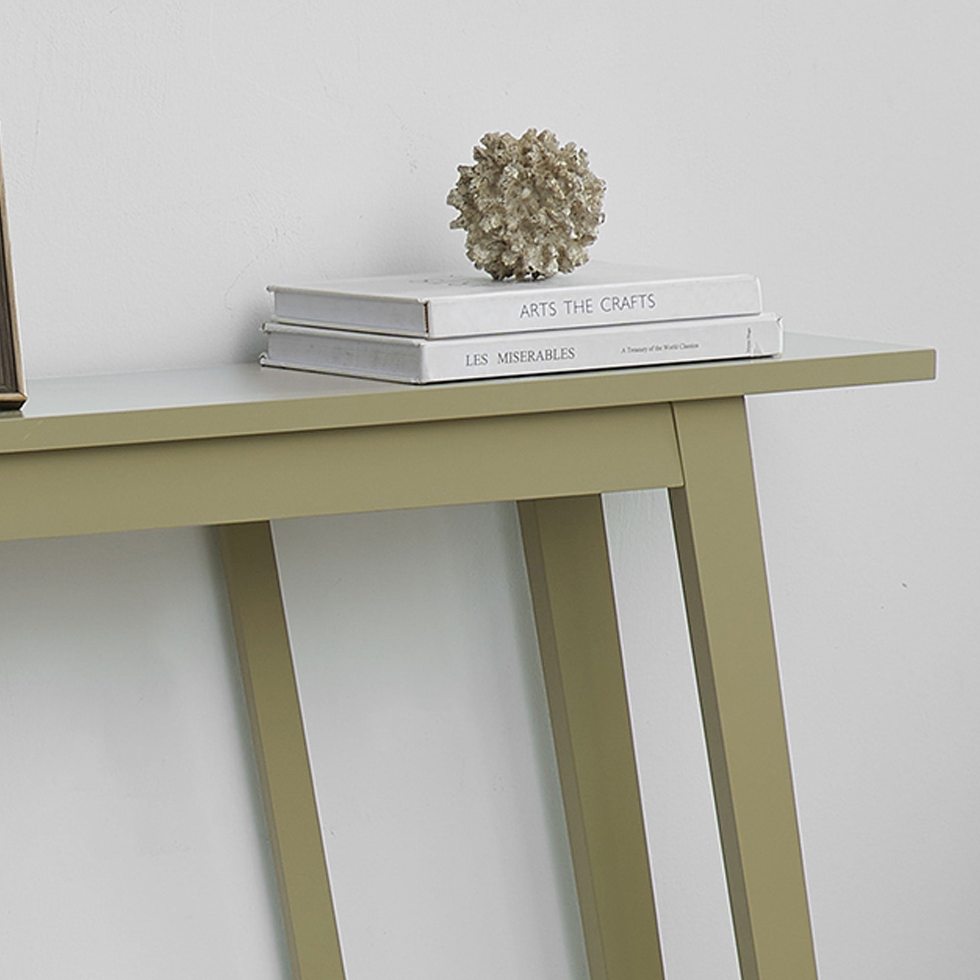 Kings Brand Furniture Conway Console Table - Functional Narrow Wood Accent Entryway Table with Storage Shelf for Hallway, Front Hall, Entryway, Living Room, Kitchen (Lemon Pepper)