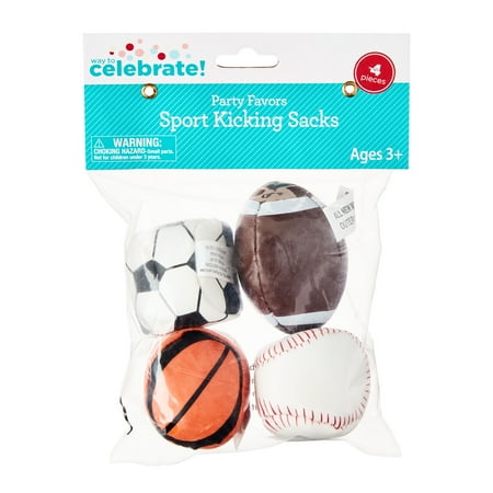 Multi-Color Sport Kicking Sack Party Favors 4 Count by Way To Celebrate Multi-Color Sport Kicking Sack Party Favors 4 Count by Way To Celebrate