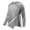 Grey, variant on Men's Post Shoulder Surgery Recovery Shirts Long Sleeve Crewneck Full Tear Away Snap Chemo Port Access Shirt