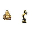 thumbnail image 1 of HILABEE Sculpture de Cheval Bouddha Moderne Bouddhiste Feng Shui Ornement de Table Statue d'Animal Rieur Collection pour Anniversaire Fête Centre de Table Chambre, 1 of 8