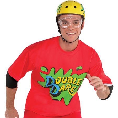 Nickelodeon Double Dare- Red Team Halloween Costume Accessory Kit for Adults, Adult Standard