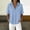 Light Blue, variant on HBYJLZYG Women's Cotton Linen Short Sleeve Top, Collared Snap Button Blouse, Casual Summer Shirt with Pocket, Relaxed Fit Vacation Travel Wear