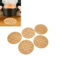 thumbnail image 3 of Bambú 5 Uds. Tapete De Bambú Para Mesa, Salvamanteles De Bambú, Tapete Para Olla, Resistente Al Calor Para Platos Calientes, Olla, Tazón, Tetera, 3 of 7