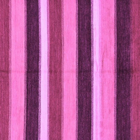 Ahgly Company Machine Washable Indoor Square Abstract Purple Modern Area Rugs, 6' Square