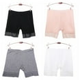 thumbnail image 5 of Women Seamless Lace Safety Pants Modal Mid-Waist Solid Color Anti-Light Safety Shorts, 5 of 6