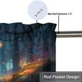 thumbnail image 5 of Wildlife Deer Valance Rod Pocket Window Curtain for Kitchen Hunting Foggy Forest Elk Animal Woodland Thermal Insulated Room Darkening Curtain for Dinning Room 54 by 18 in, 1 Panel, 5 of 6