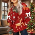 thumbnail image 2 of Lorytime Kids Hoodies for Girls Unisex Christmas Reindeer Sweatshirt Long Sleeve Tops with Pocket Drop Shoulder Pullover, 2 of 5