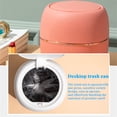 thumbnail image 3 of OUSITAID Trash Can  Storage Bucket Office Desktop Waste Bin Plastic Kitchen Garbage Organizer with Lid  Orange, 3 of 9