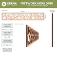 thumbnail image 2 of Ekena Millwork 47"W x 12"H x 3/8"T Blume Fretwork Moulding, Walnut, 2 of 13