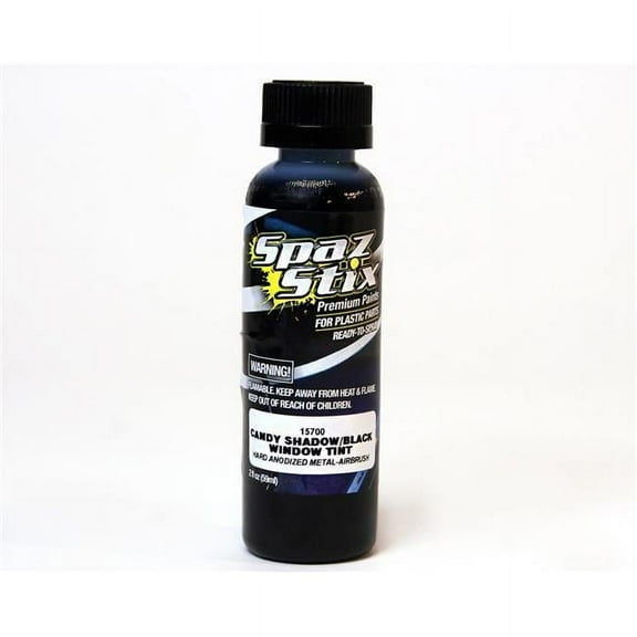 Spaz Stix SZX15700 Candy Black Enamel Auto Body Paint, Pre-thinned, 2 oz