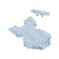 thumbnail image 4 of MesaSe Infant Baby Girls Daisy Romper Ruffle Bodysuit Floral Jumpsuit+Headband Clothes, 4 of 8