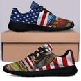 thumbnail image 3 of LeStWe Forget Memorial Day American flag Shoes Sneakers Black Size 4.5, 3 of 7