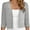 Light Gray, variant on Women's 3/4 Sleeve Cropped Cardigans Sweaters Light Gray Large Lightweight Open Front Shrugs for Women