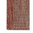 thumbnail image 5 of Custom Size Indoor/Outdoor Runner-Choose Your Length-Woden Coral Pink Flat-Weave Solid Color Border Pattern 31 Inch Wide x 16 Feet Long Runner (31" x 16' Runner) Rug, 5 of 5