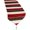 Burgundy, variant on Violet Linen Decorative Deluxe Chenille, Striped Design, 13" x 70" Table Runner - Pink