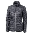thumbnail image 2 of Women's Cutter & Buck Black Tampa Bay Rays Rainier PrimaLoft Eco Insulated Full-Zip Printed Puffer Jacket, 2 of 3