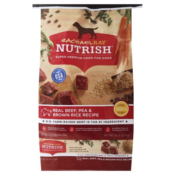 Rachael Ray Nutrish Natural Dry Dog Food, Real Beef, Pea & Brown Rice ...