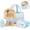 5Pcs-Puppy, variant on Muiteiur 6PCS Plush Doll Playset with Carry Basket, Mini Cushion, Dress and Pretend Feeding Accessories, Soft Toy for Kids