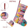 thumbnail image 5 of Lalaloopsy artículos de fiesta Tema: Calcetines de Navidad, fino lino blanco para colgar en escaleras y chimenea, decoración navideña para el hogar, regalo de Navidad.54cm×38cm, 5 of 5