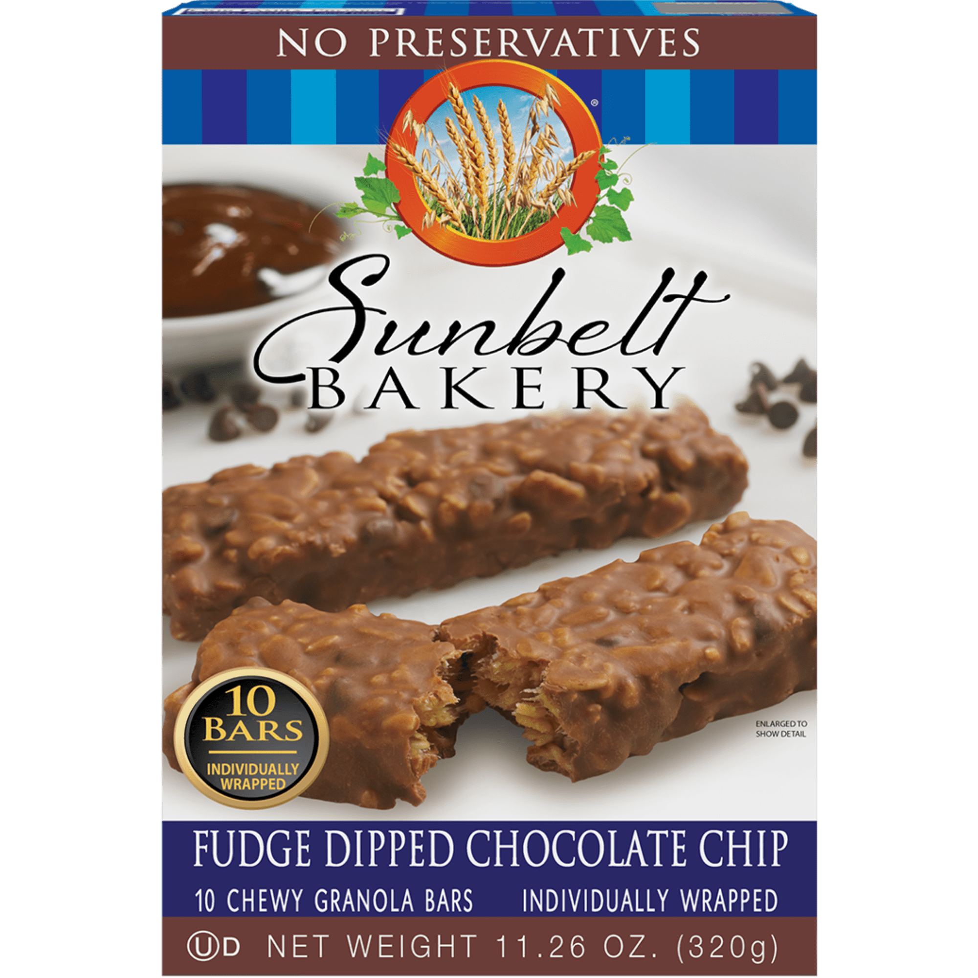 Sunbelt Bakery Fudge Dipped Chocolate Chip Chewy Granola Bars, 5 Boxes