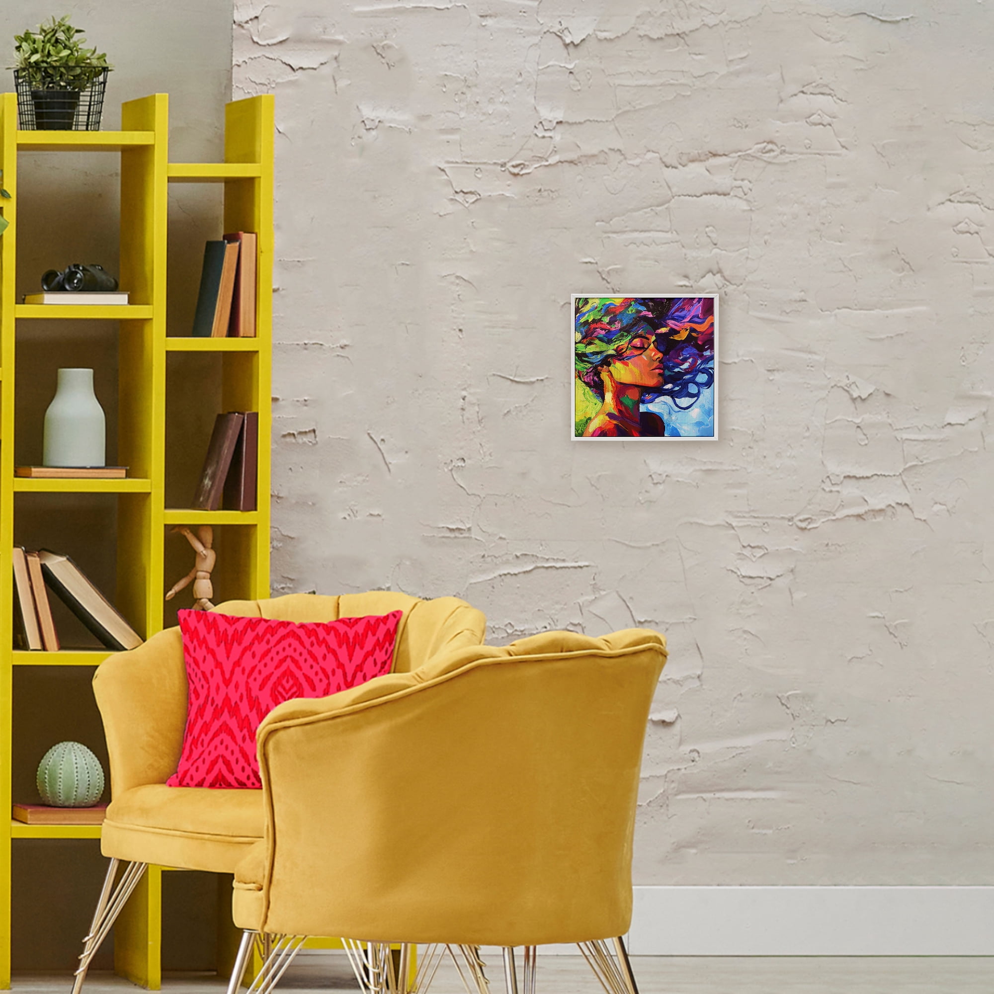 Stupell Industries Flowing Whirlwind Of Colors White Framed Giclee Art, design by Svetlana Aleynikova