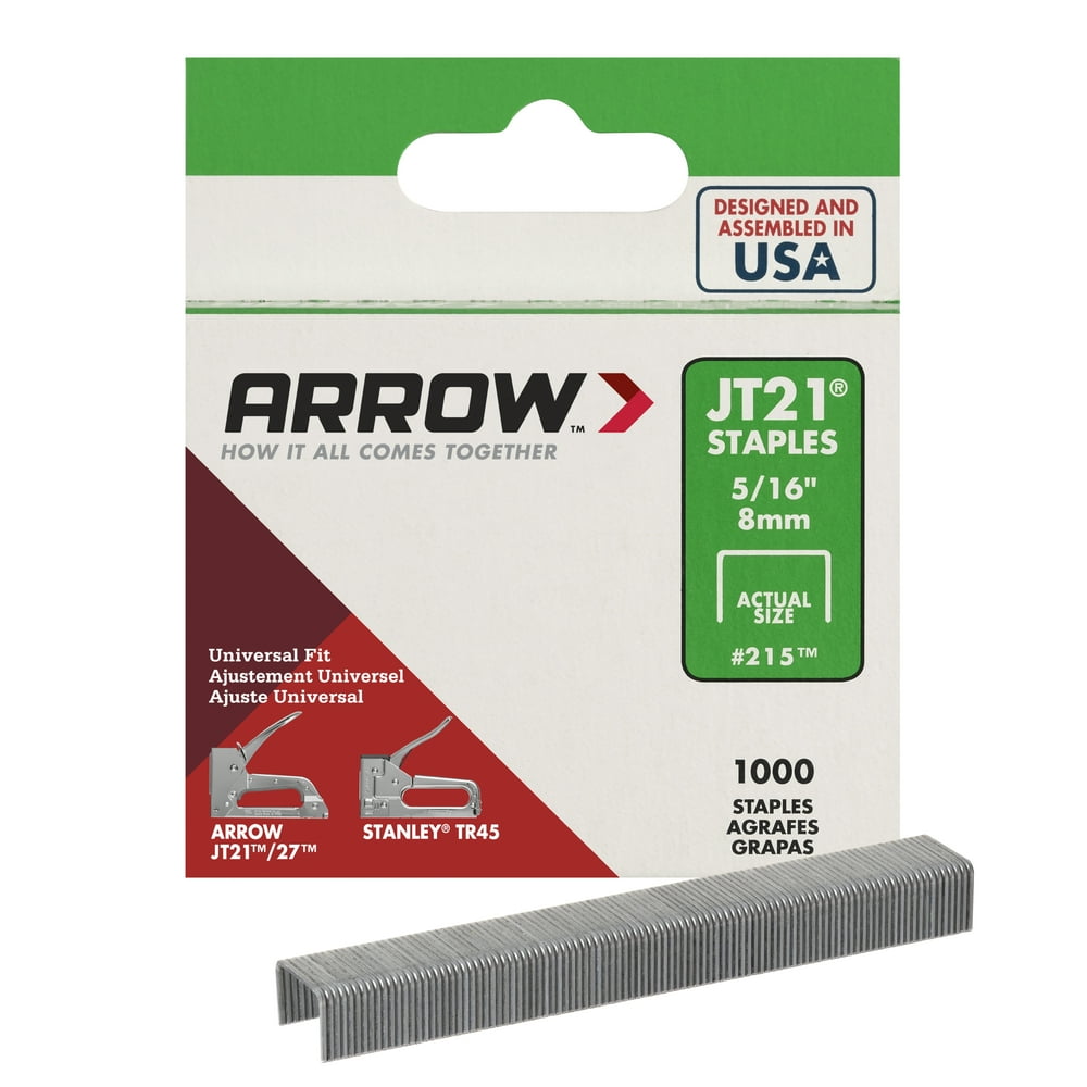 Arrow 5/16 inch JT21 Staples 1,000 Count