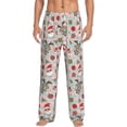 thumbnail image 2 of Lsque Groovy Retro Santa Print Men's Pajama Pants, Lounge Pant - Comfortable Home Wear,Elastic Waistband, Stylish Design-XX-Large, 2 of 9