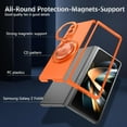 thumbnail image 5 of KOMI Rugged Phone Case for Samsung Z Fold 4 Case with Ring Magnetic Fits Wireless Charger, 2 in 1 Soft TPU and Hard PC Cover Samsung Galaxy Z Fold 6 Case Shockproof Blue (Orange), 5 of 5