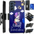 thumbnail image 1 of Compatible with Samsung Galaxy S22 Plus 6.6" Hybrid Card Holster Phone Case Cover (I Am Unicorn), 1 of 1
