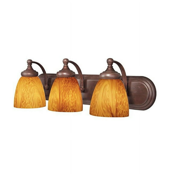 Woodbridge Lighting Kenshaw 3-light Metal Bathroom Light in Bordeaux/Bronze